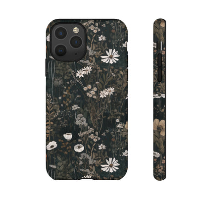 Dark Cottagecore Daisies Aesthetic Phone Case