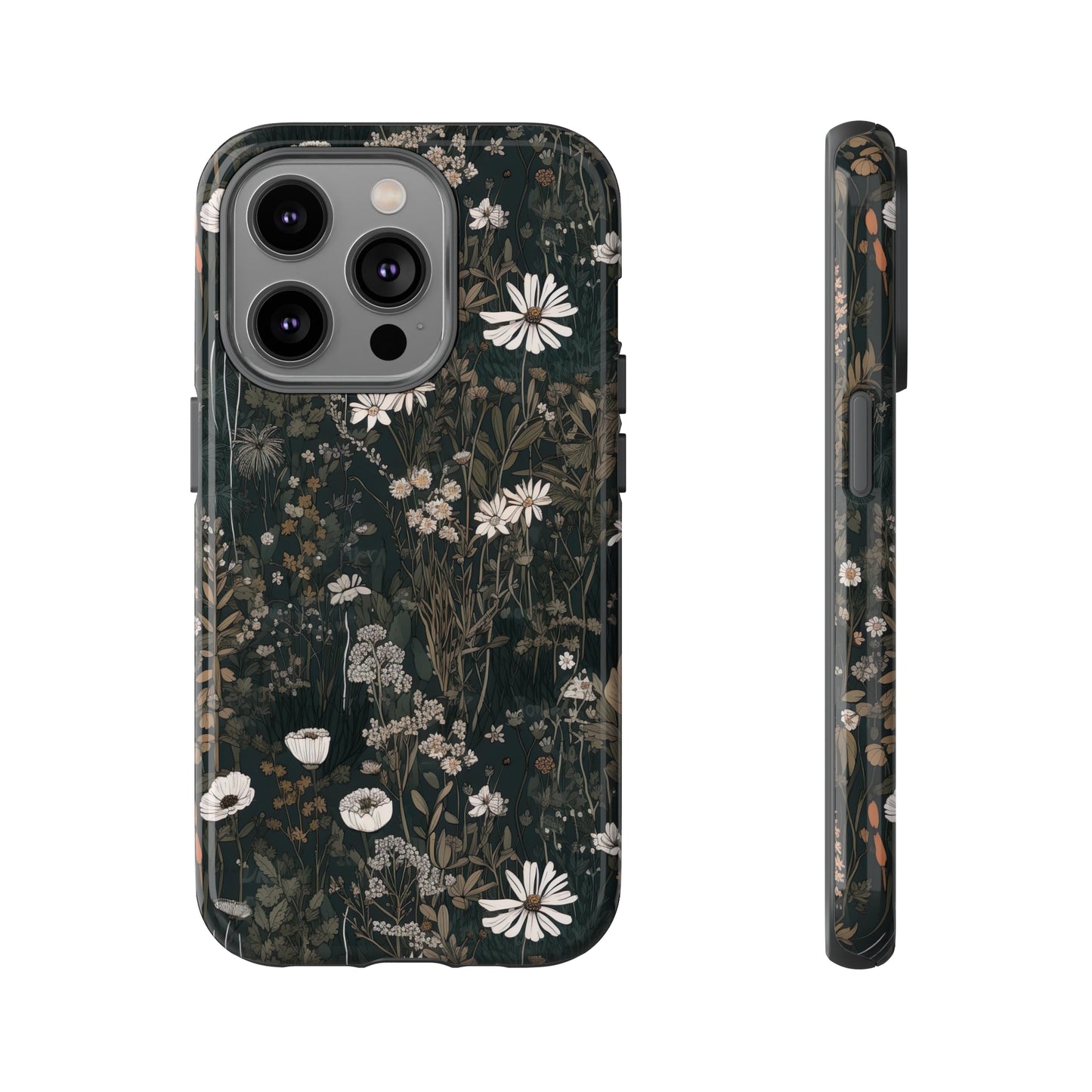 Dark Cottagecore Daisies Aesthetic Phone Case