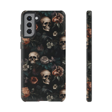 Goth Botanical Skull Aesthetic Phone Case
