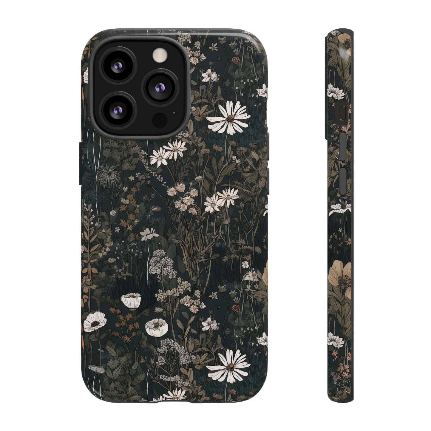 Dark Cottagecore Daisies Aesthetic Phone Case