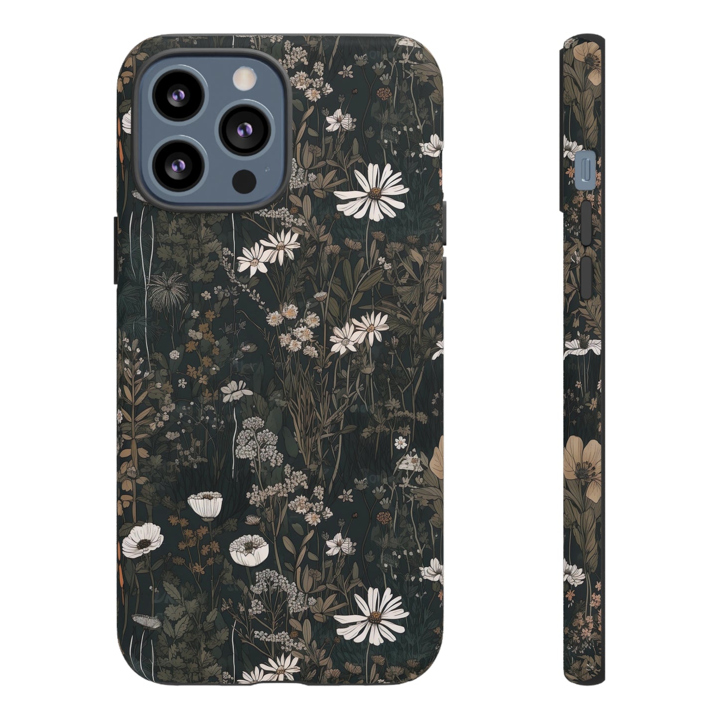 Dark Cottagecore Daisies Aesthetic Phone Case