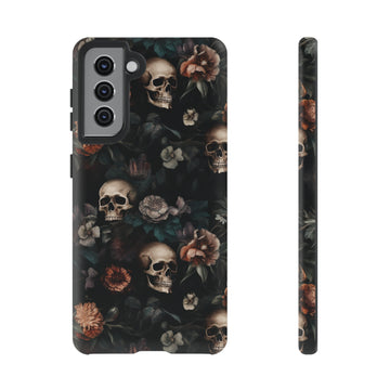 Goth Botanical Skull Aesthetic Phone Case