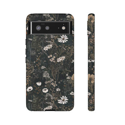 Dark Cottagecore Daisies Aesthetic Phone Case