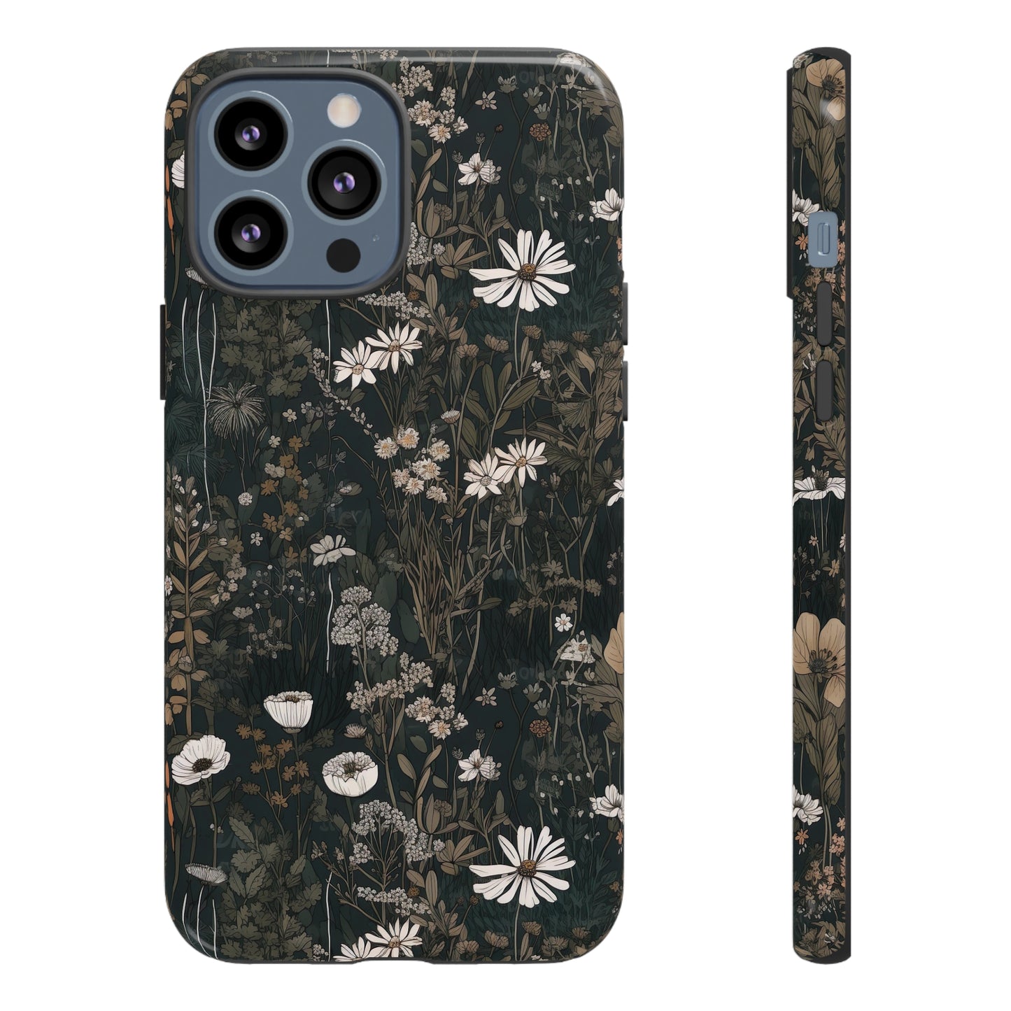 Dark Cottagecore Daisies Aesthetic Phone Case