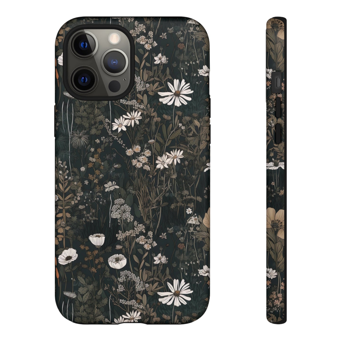 Dark Cottagecore Daisies Aesthetic Phone Case