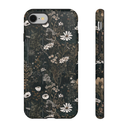 Dark Cottagecore Daisies Aesthetic Phone Case