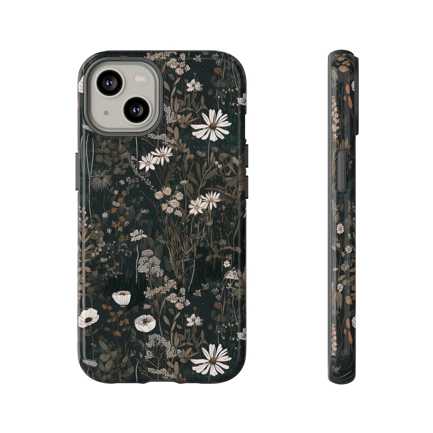 Dark Cottagecore Daisies Aesthetic Phone Case