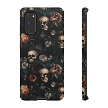 Goth Botanical Skull Aesthetic Phone Case