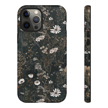 Dark Cottagecore Daisies Aesthetic Phone Case