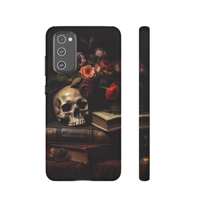 Dark Academia Skull and Books Phone Case