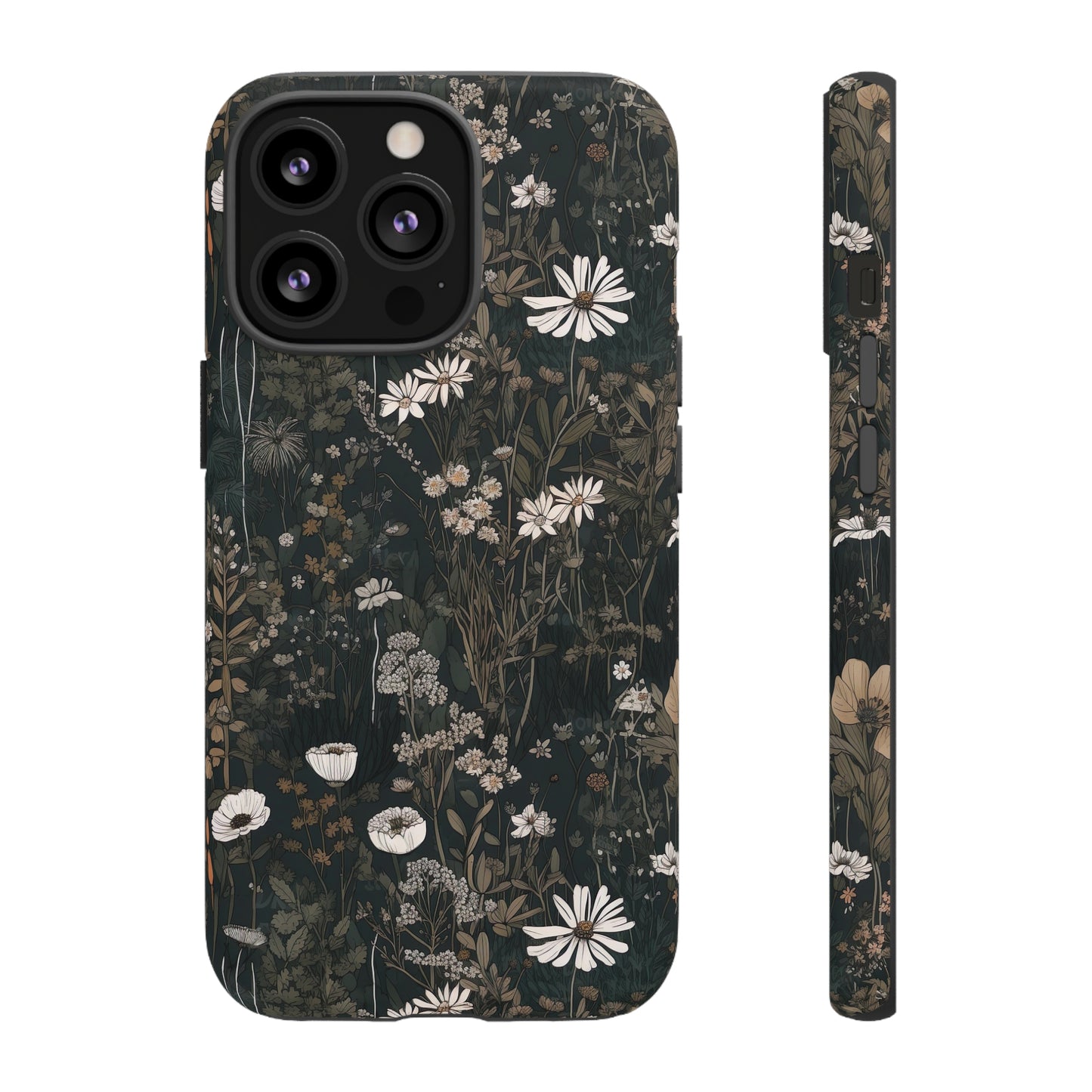 Dark Cottagecore Daisies Aesthetic Phone Case