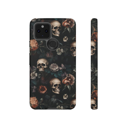 Goth Botanical Skull Aesthetic Phone Case