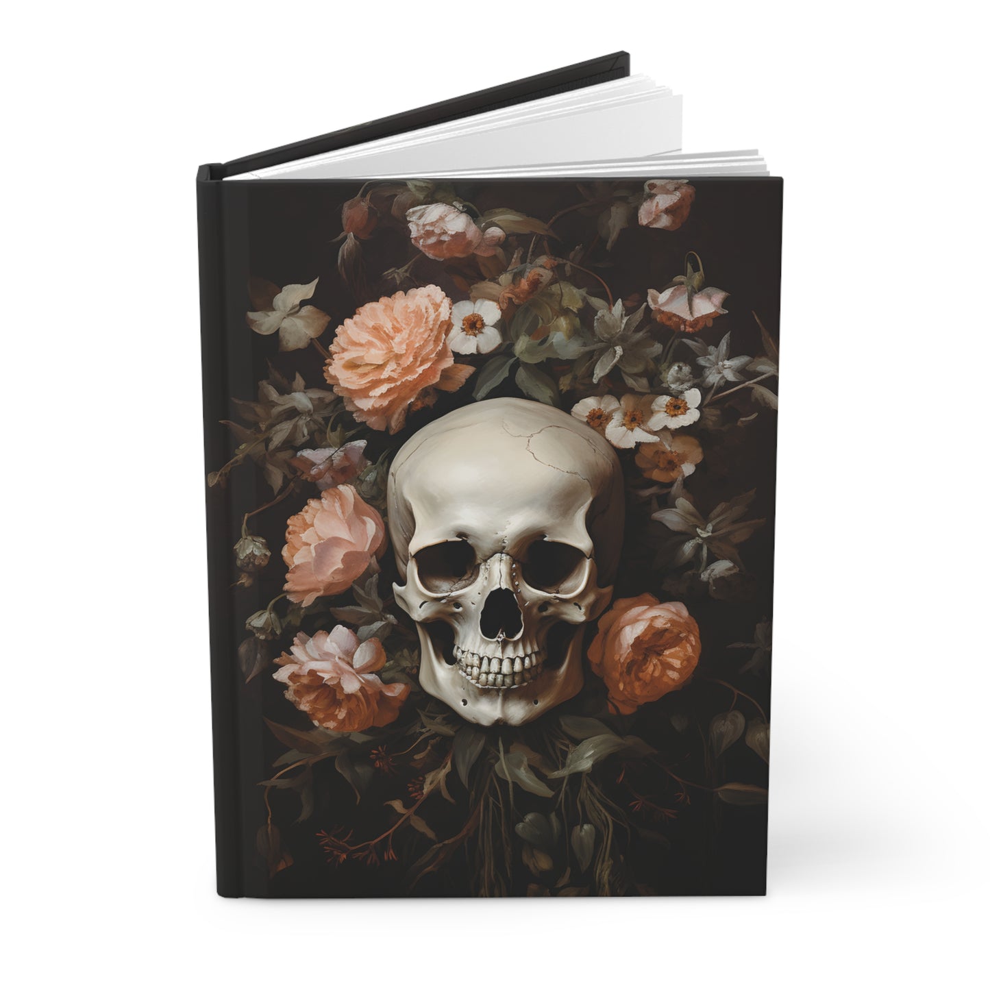 Goth Botanical Skull Hardcover Notebook