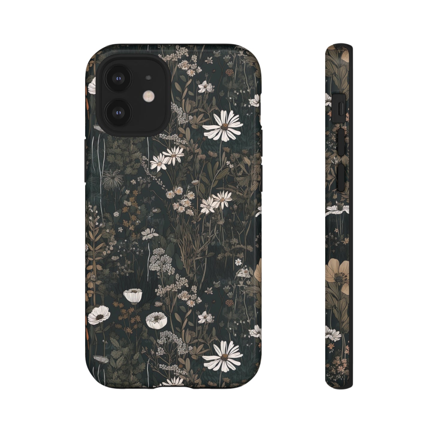 Dark Cottagecore Daisies Aesthetic Phone Case