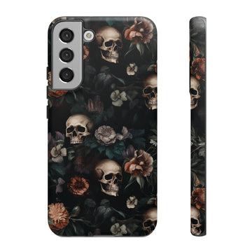 Goth Botanical Skull Aesthetic Phone Case
