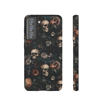 Goth Botanical Skull Aesthetic Phone Case