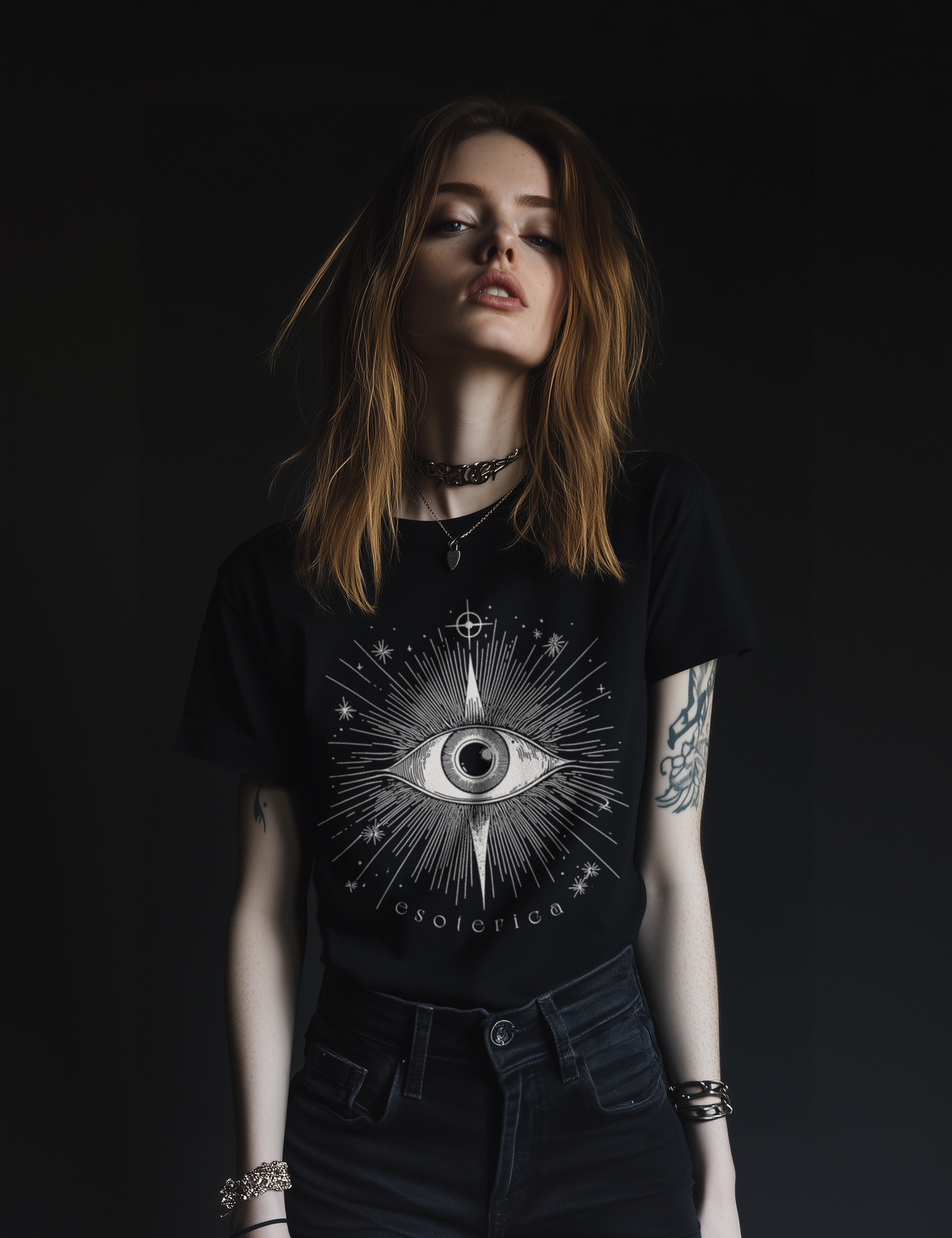 Esoteric Evil Eye Shirt Plus Size Witchy Goth Clothing