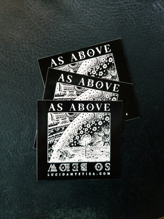 As Above So Below Goth Occult Esoteric Witchy Vinyl Sticker Decal