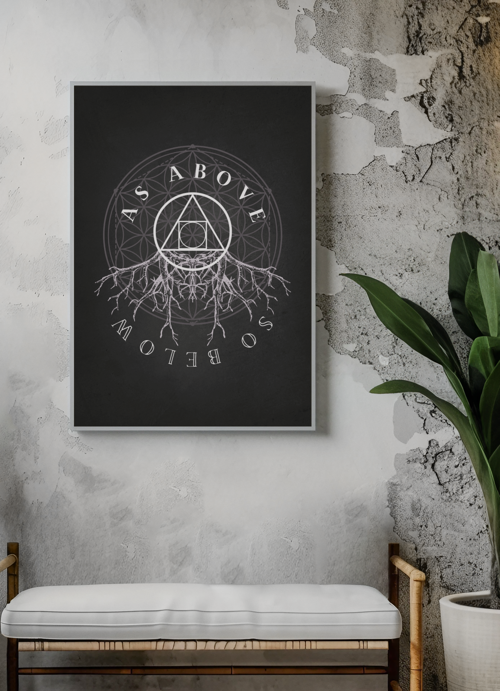 As Above So Below Philoshoper's Stone Esoteric Alchemy Dark Art Poster