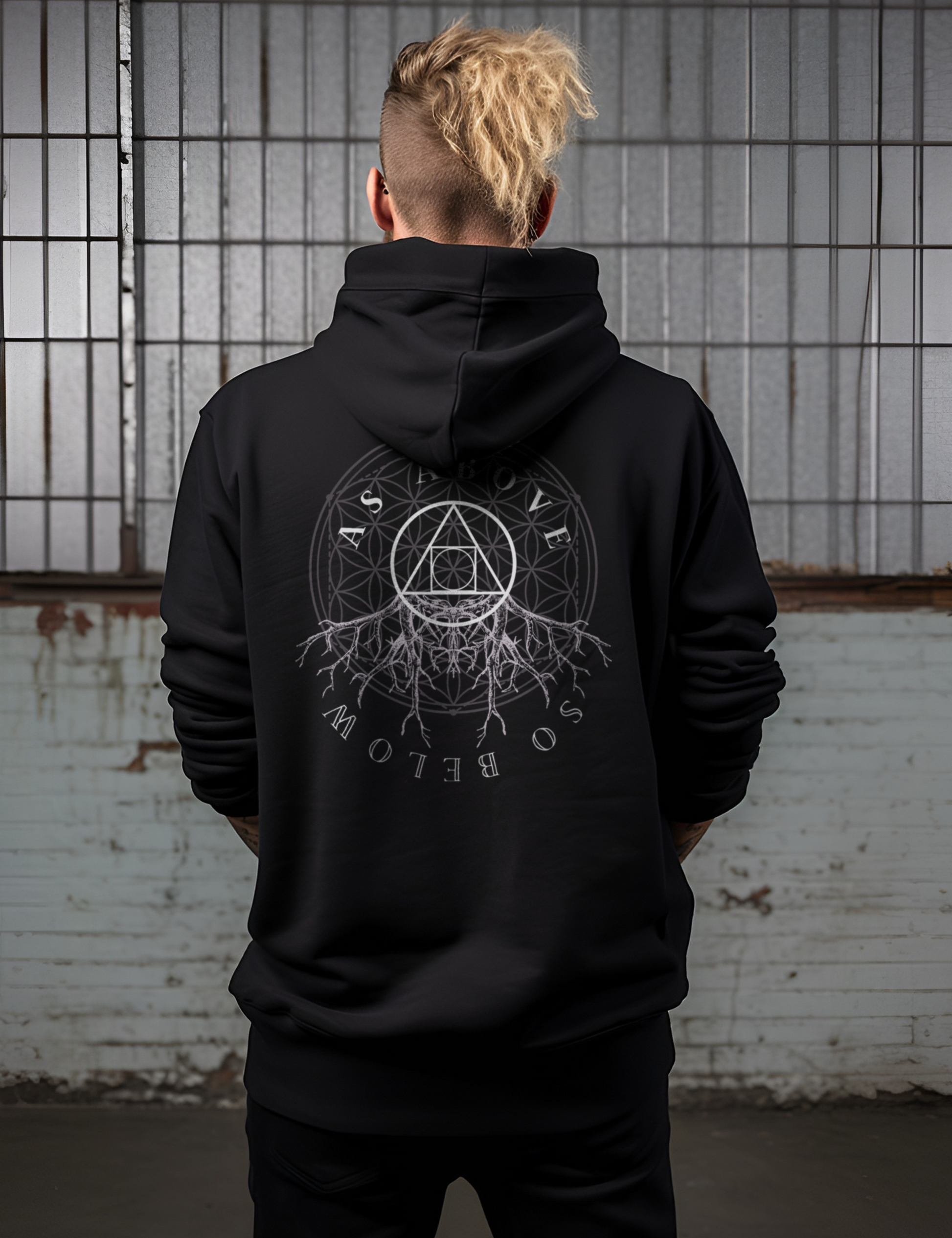 As Above So Below Roots Esoteric Plus Size Occult Clothing Hoodie