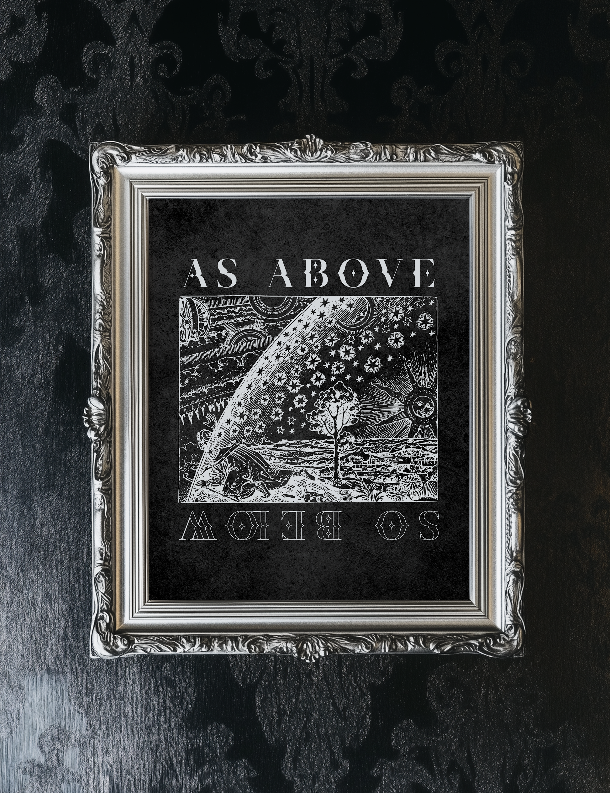 As Above So Below Occult Esoteric Alchemy Art Print Poster