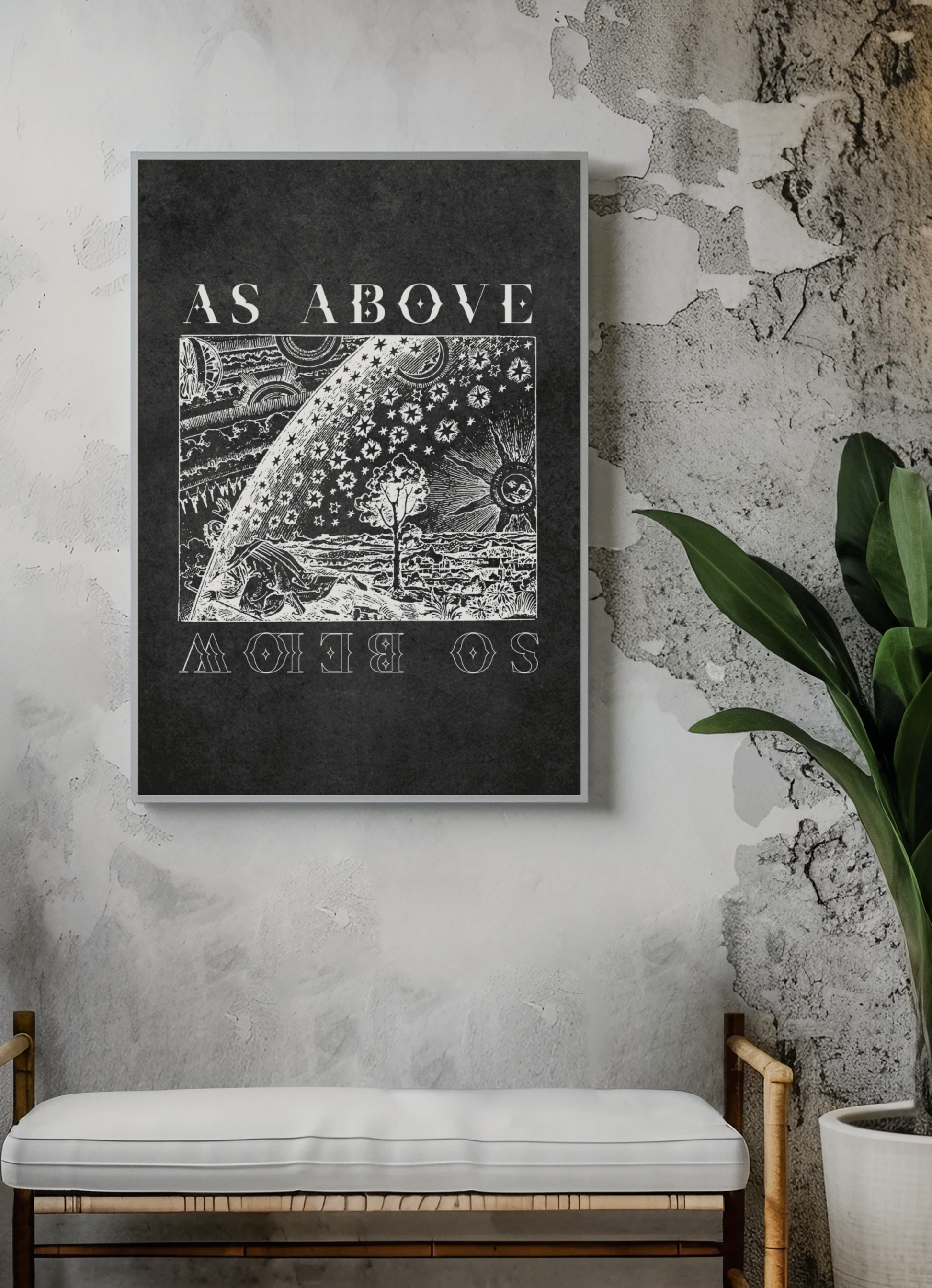 As Above So Below Occult Esoteric Alchemy Art Print Poster