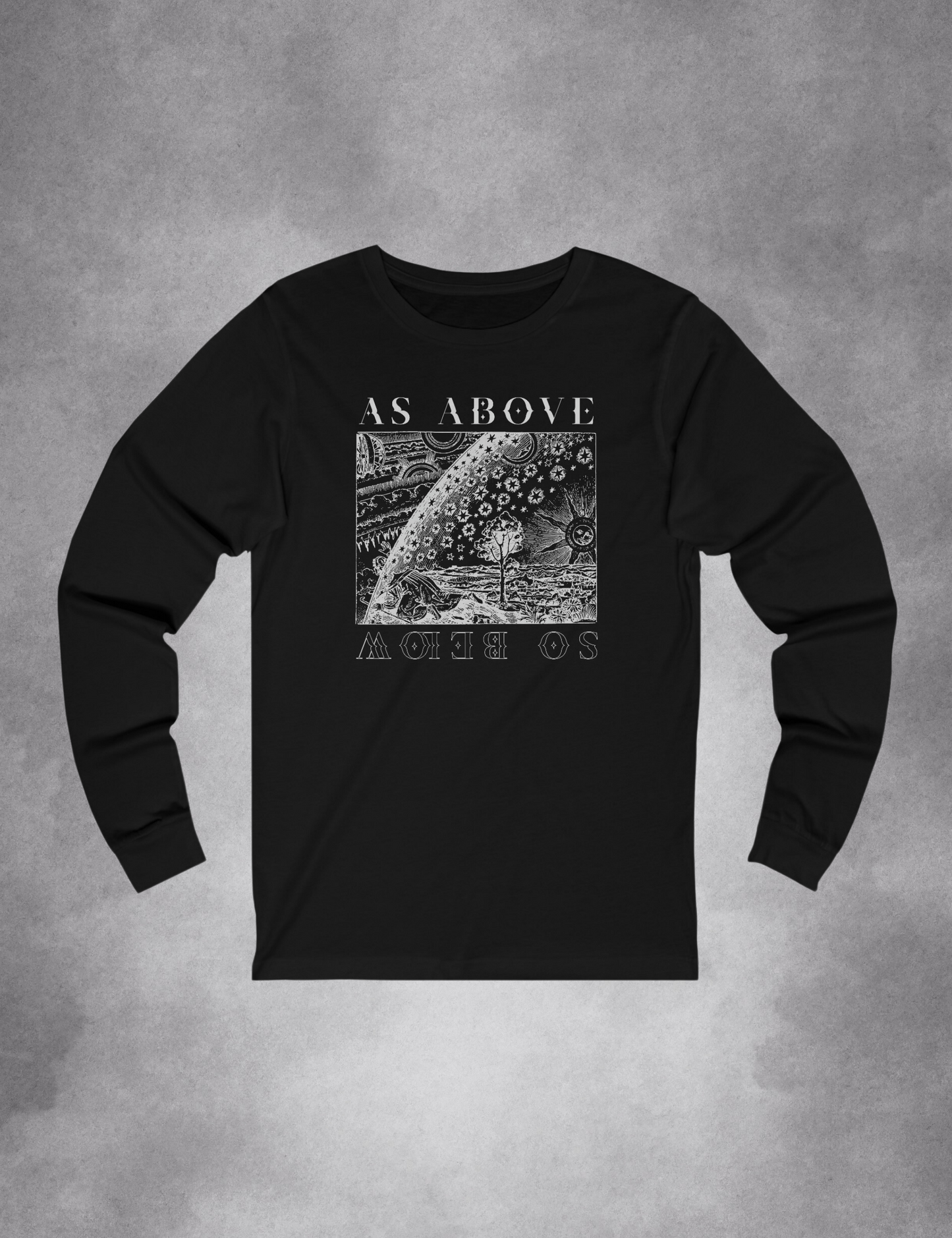 As Above So Below Occult Plus Size Goth Womens Long Sleeve Shirt