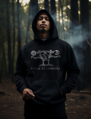 Solve Et Coagula Occult Esoteric Alchemy Plus Size Goth Hoodie