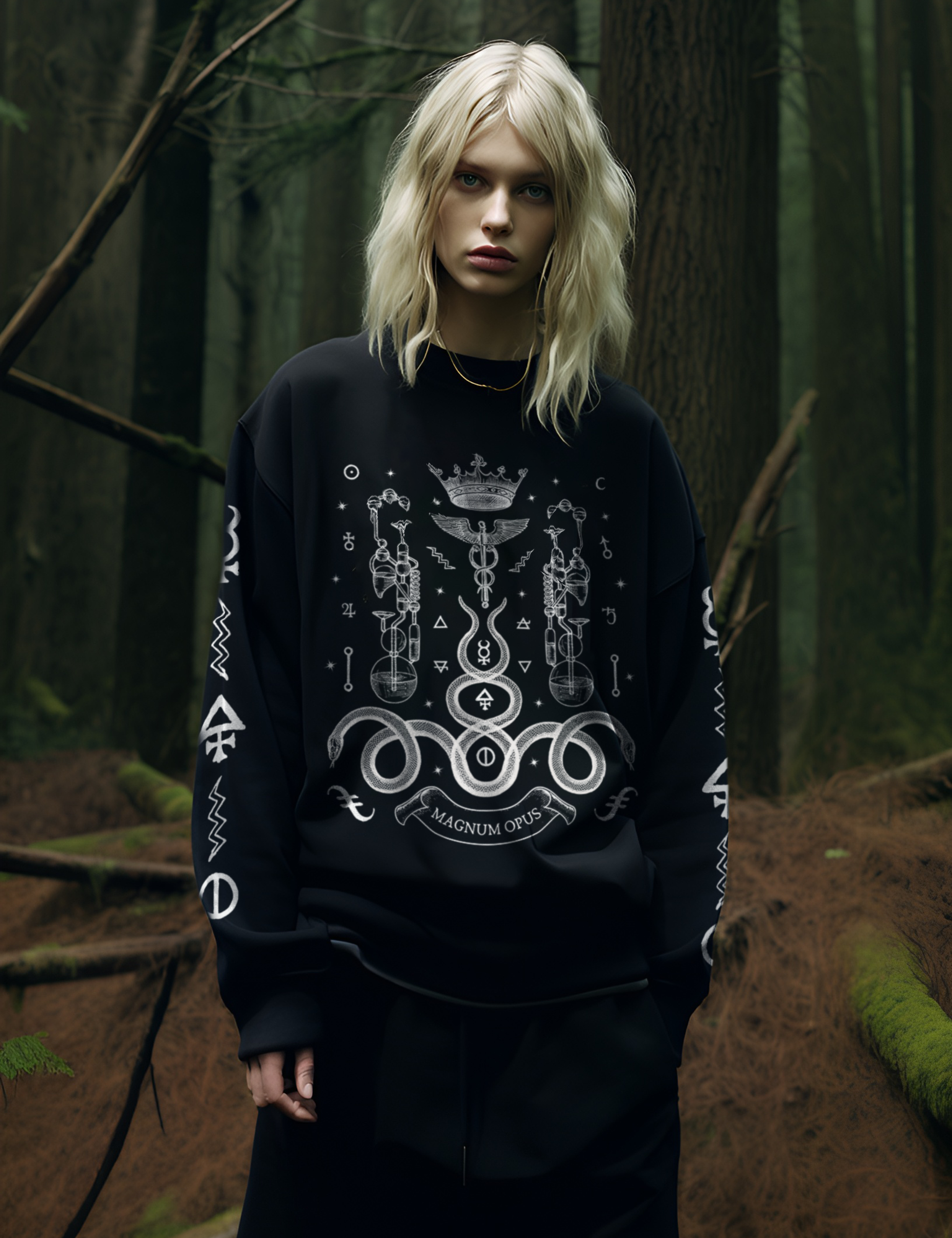 Sweatshirt Alchemy Opus Mystica Snake Magnum Lucida –