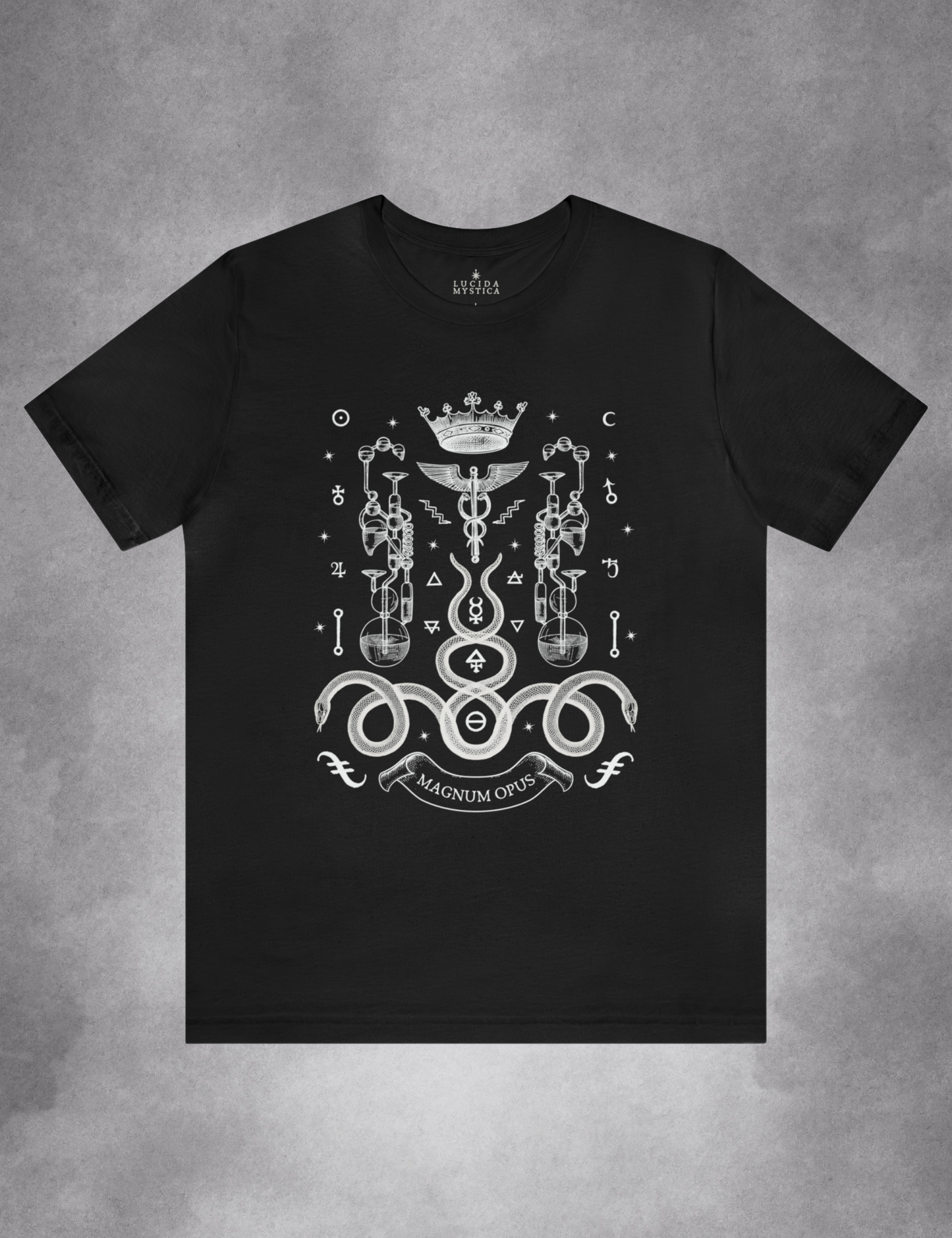 Magnum Opus Occult Alchemy Snake Esoteric Plus Size Goth Shirt