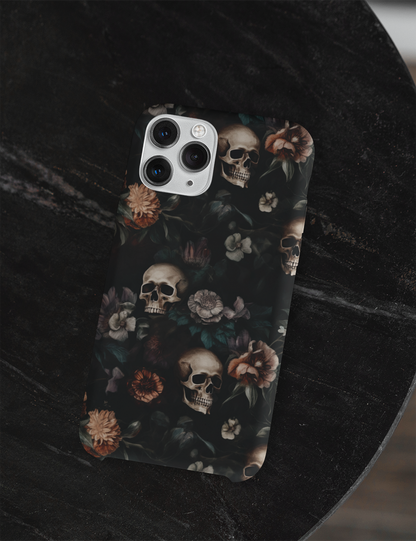 Goth Skull Botanical Horror Tough Aesthetic Phone Case