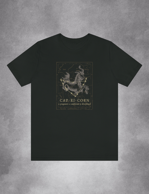 Dark Academia Aesthetic Outfits Capricorn Zodiac Shirt