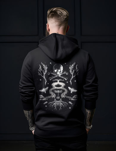 Death Tarot Card Zip Up Hoodie
