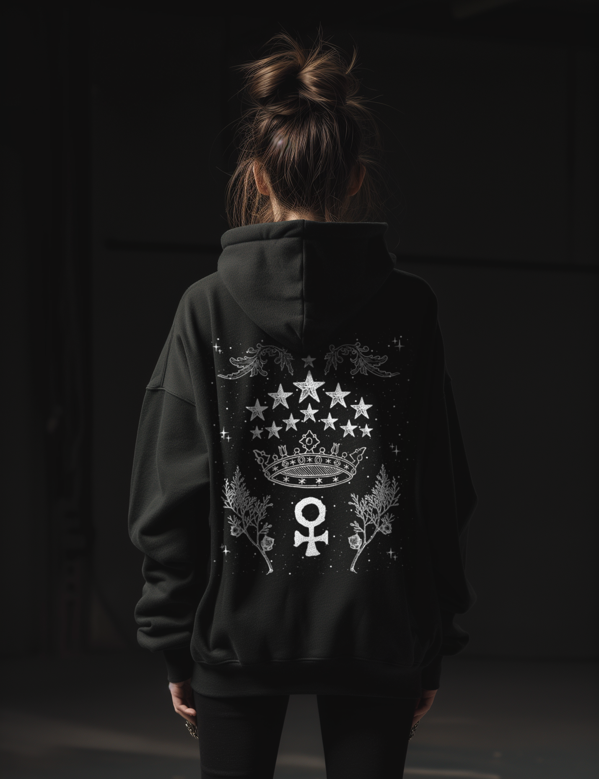 The Empress Tarot Card Whimsigoth Mystical Plus Size Witchy Occult Hoodie