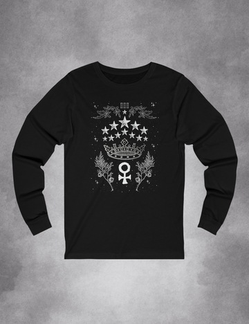 The Empress Tarot Card Whimsigoth Witchy Plus Size Goth Mystical Clothing Long Sleeve Shirt