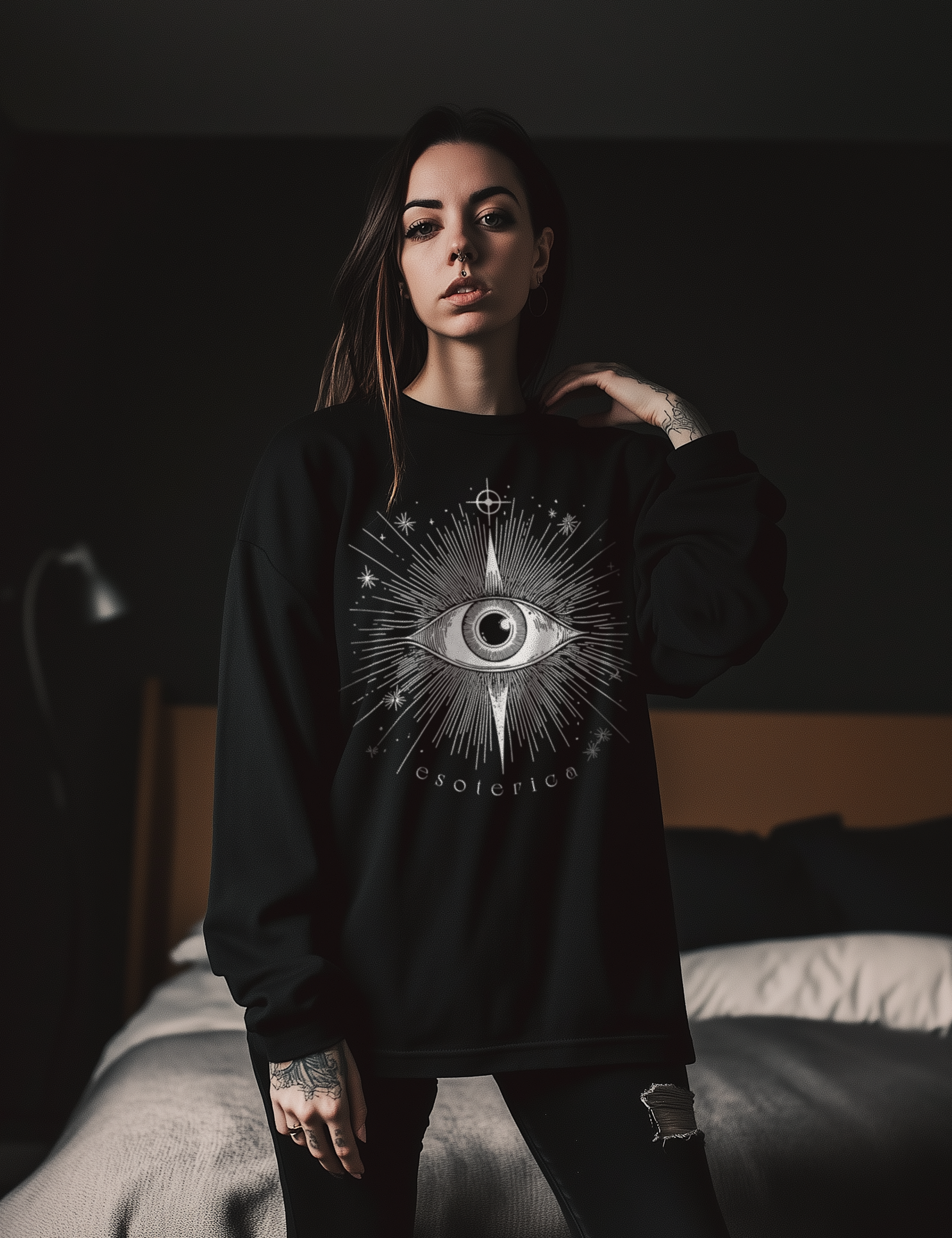 Esoteric Evil Eye Long Sleeve T Shirt