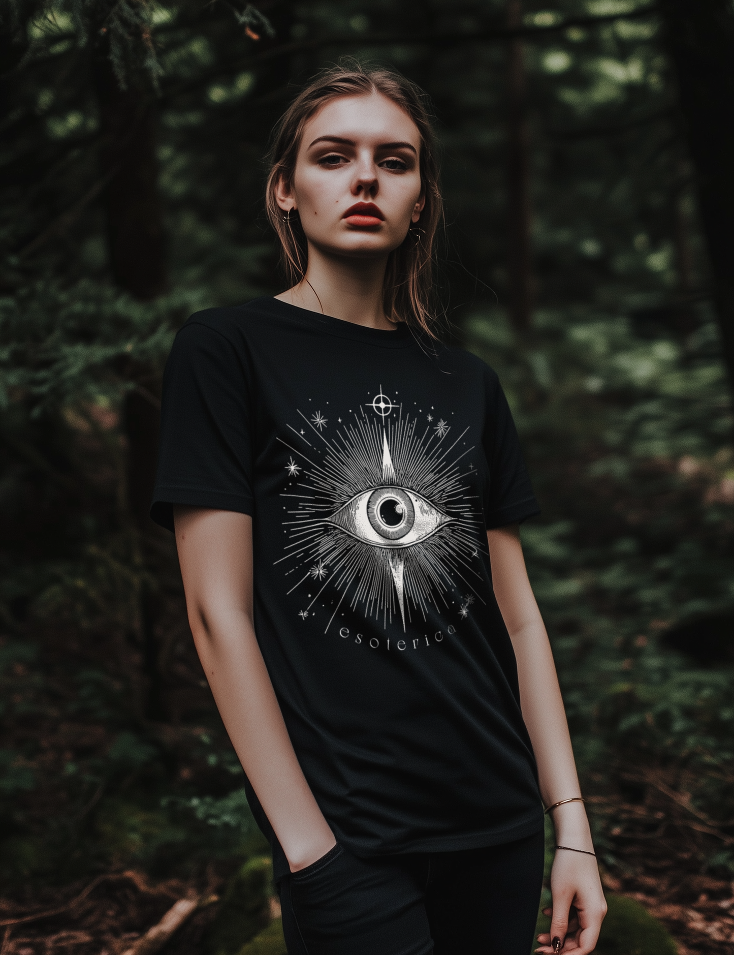 Esoteric Evil Eye Shirt Plus Size Witchy Goth Clothing