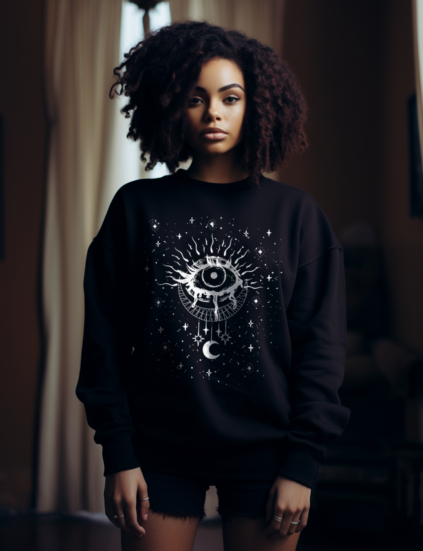 Witchy Aesthetic Mystical Evil Eye Plus Size Clothing Sweatshirt