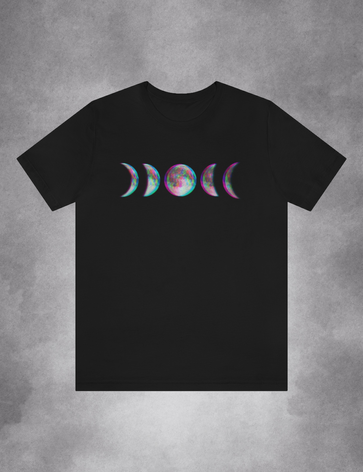 Witchy Aesthetic Glitch Moon Phase Shirt
