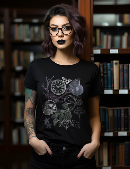 Goth Grunge Academia Nature Collage Shirt – Lucida Mystica