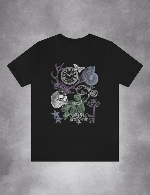 Goth Grunge Academia Nature Collage Shirt