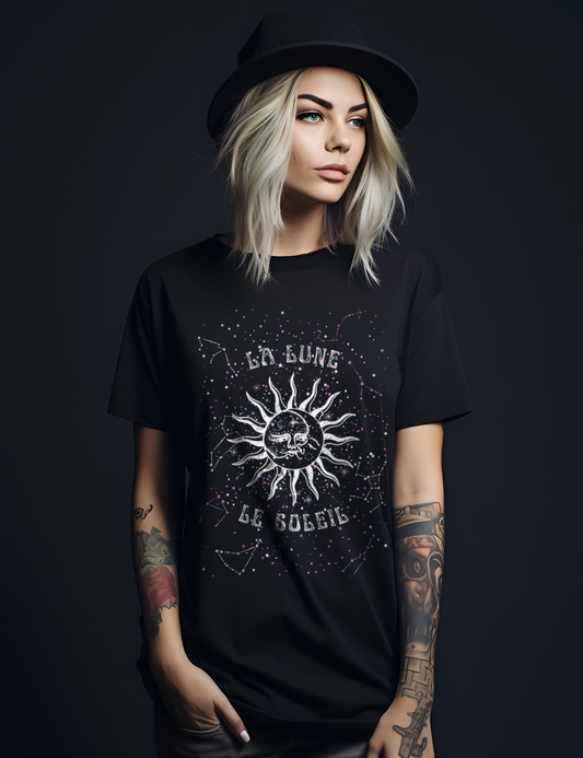 Sun and Moon Witchy Aesthetic Clothing Plus Size Celestial Shirt