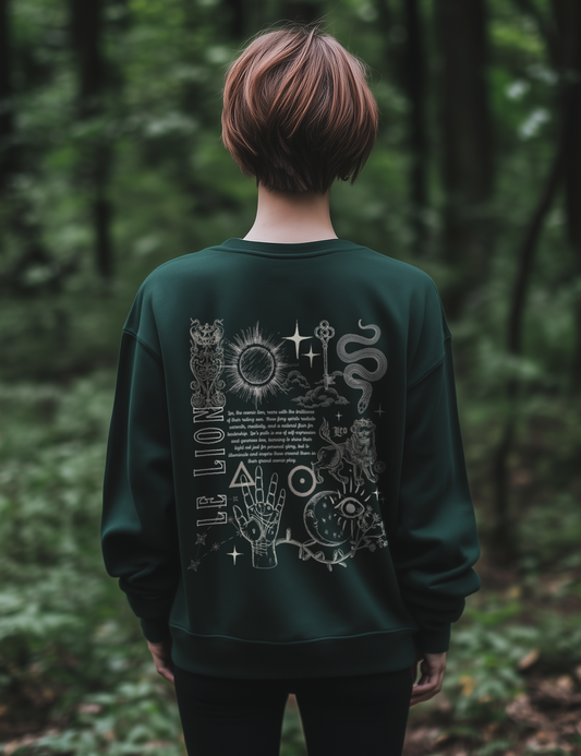 Leo Zodiac Sign Esoteric Astrology Occult Plus Size Goth Mystical Sweatshirt