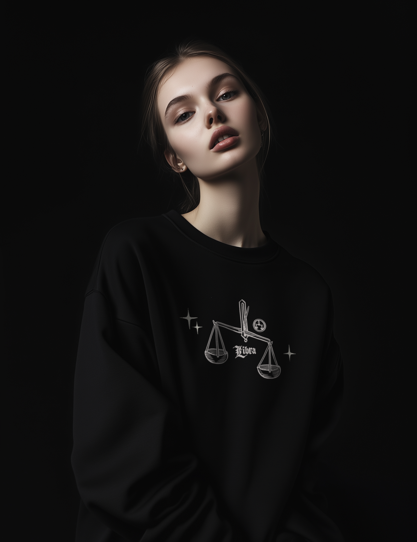 Libra Zodiac Sign Esoteric Astrology Occult Plus Size Goth Mystical Sweatshirt