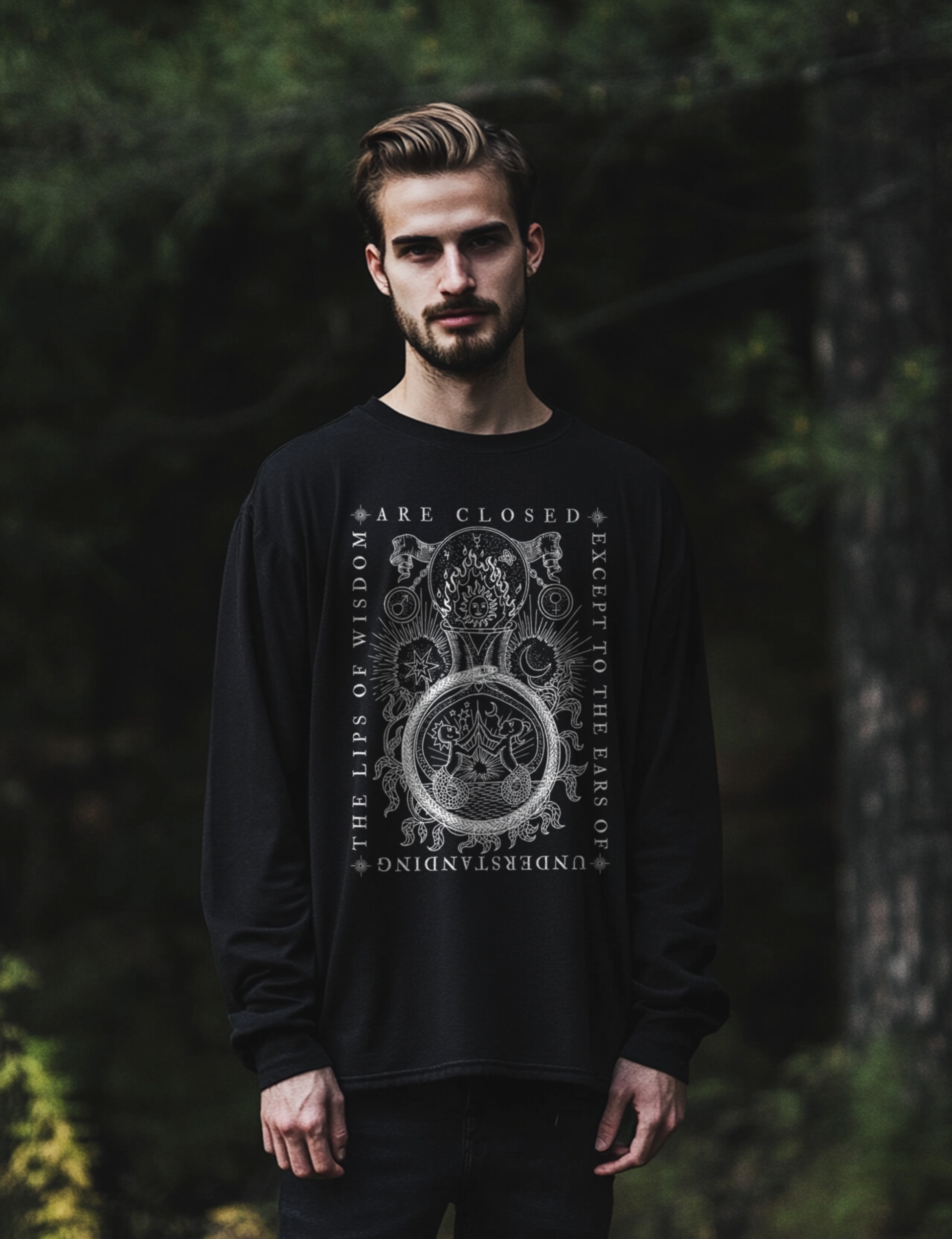 Ouroboros Occult Alchemy Esoteric Long Sleeve Shirt