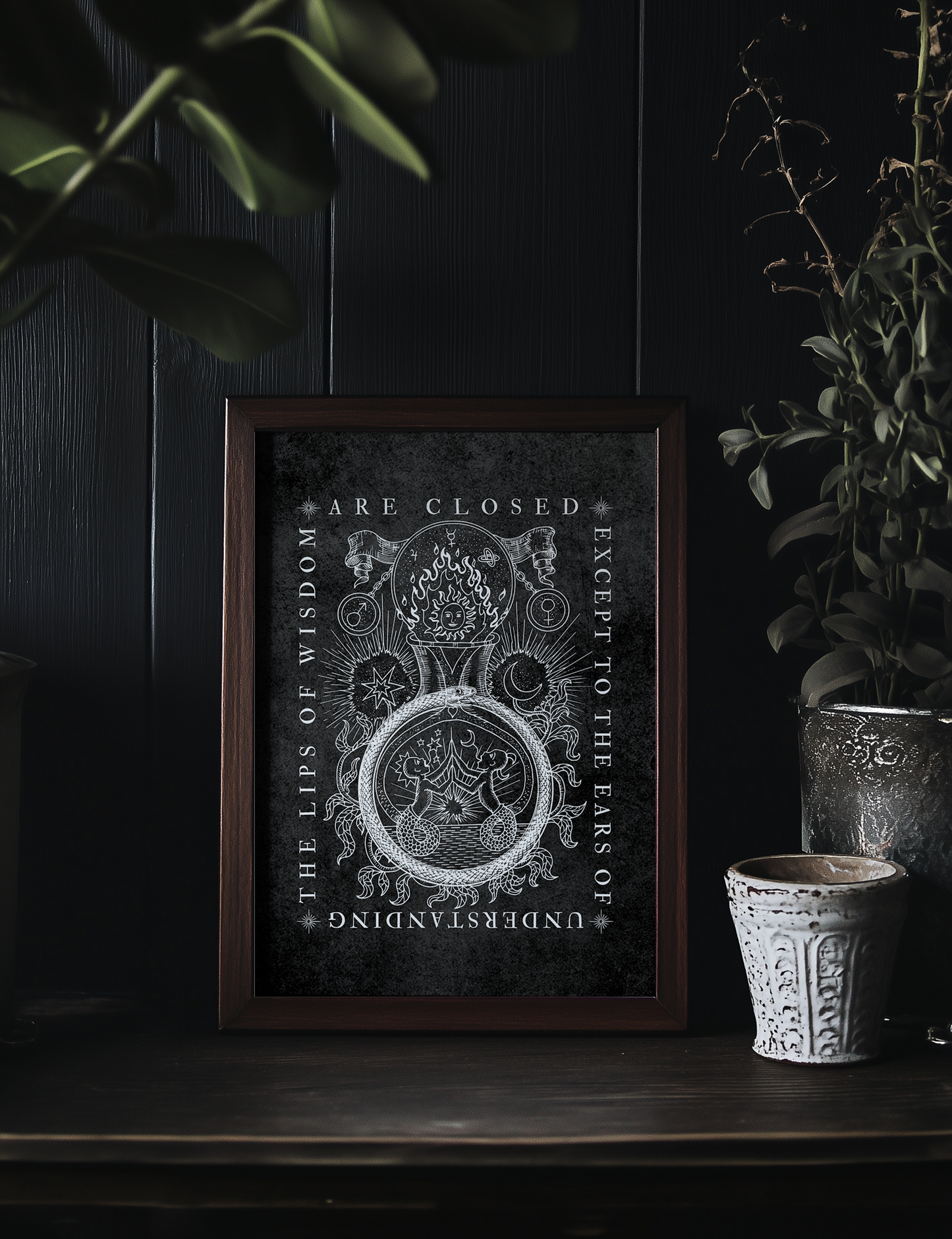 Alchemy Ouroboros Esoteric Dark Occult Art Print