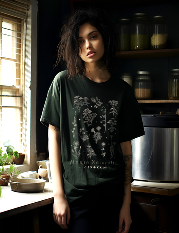 Green Witch Natural Magic Herbology Plant Lover Plus Size Shirt