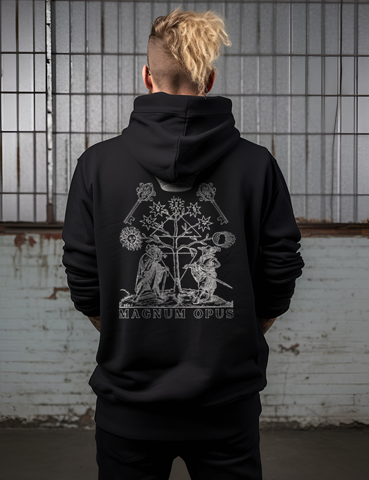 Magnum Opus Occult Alchemy Esoteric Plus Size Goth Hoodie