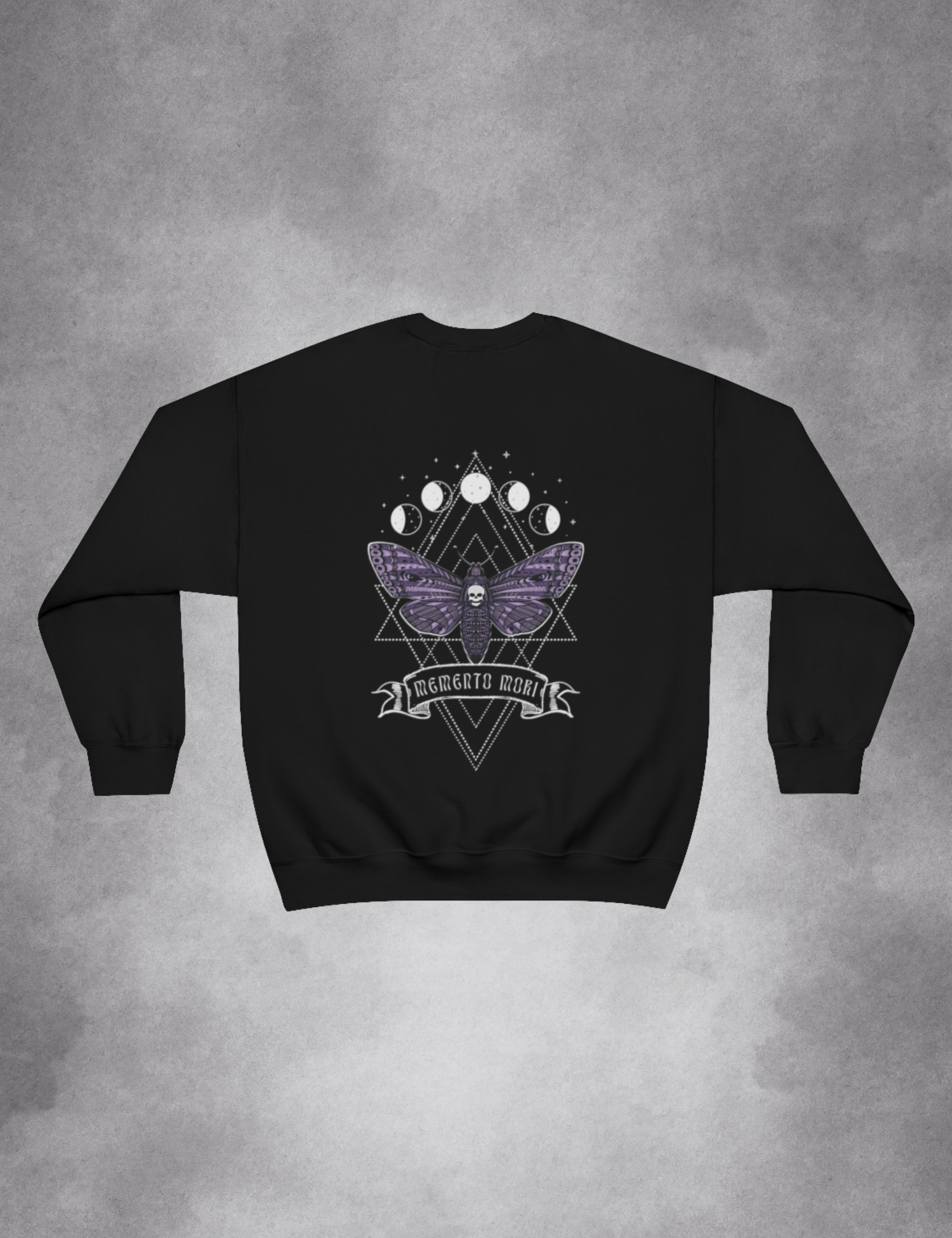 Witchy Plus Size Goth Clothing Memento Mori Moth Sweatshirt