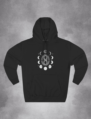 The Moon Tarot Card Whimsigoth Snake Moon Phase Plus Size Goth Occult Witchy Hoodie